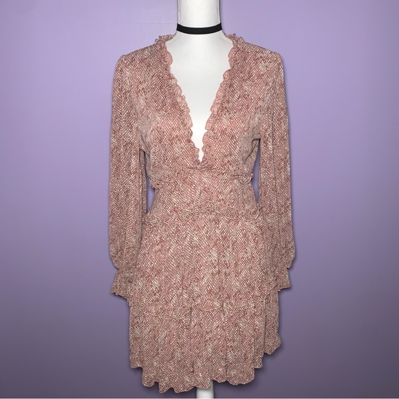 SEE NEW LISTING NWT She + Sky Pink Snake Print Ruffle Dress - Picture 6 of 16